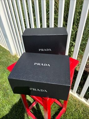 Prada Boxes New Empty 9” x 7” x 5” Black & Silver